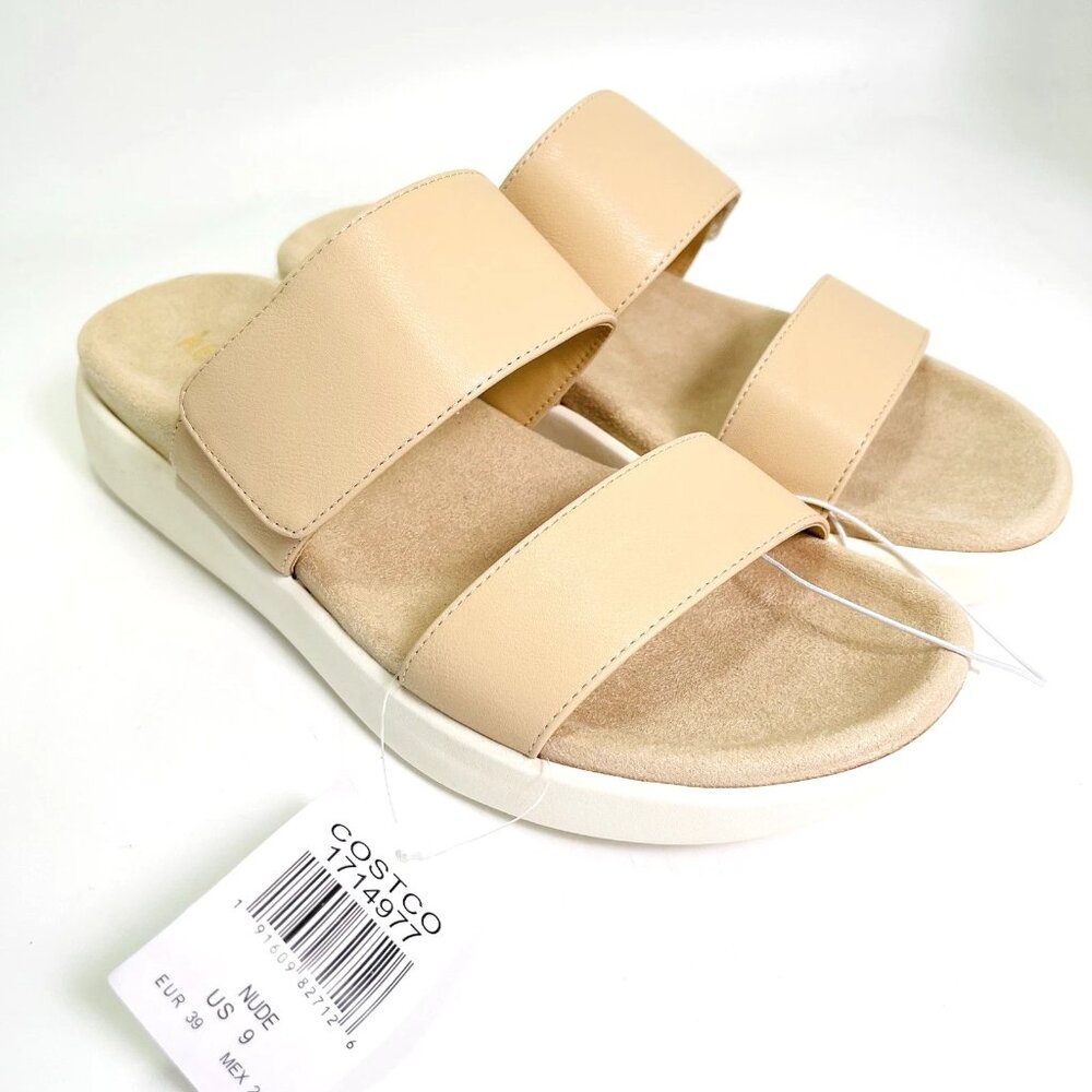 Kensie Jipsy Strap Sandals Women 9 Nude Beige Flat Comfort New